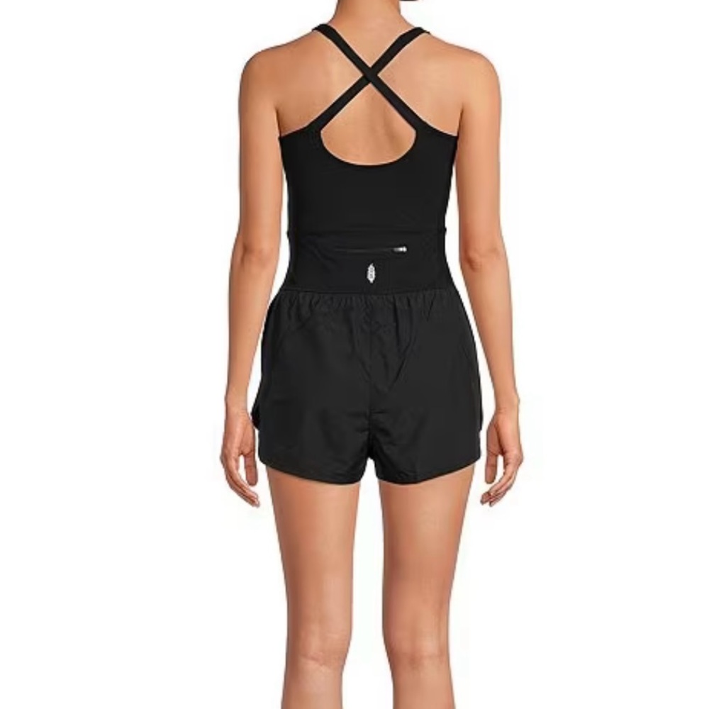 FREE PEOPLE !!! MEDIUM WORKOUT ROMPER BLACK
